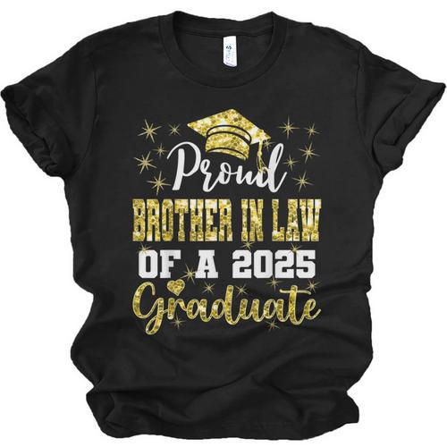 Super Proud Brother In Law Of 2025 Graduate Graduation Unisex Jersey T-Shirt - Best Gift Smart