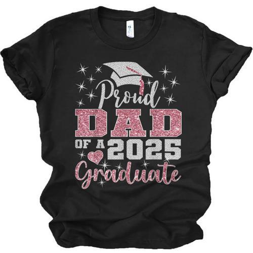 Super Proud Dad Of 2025 Graduate Senior Graduation Family Unisex Jersey T-Shirt - Best Gift Smart