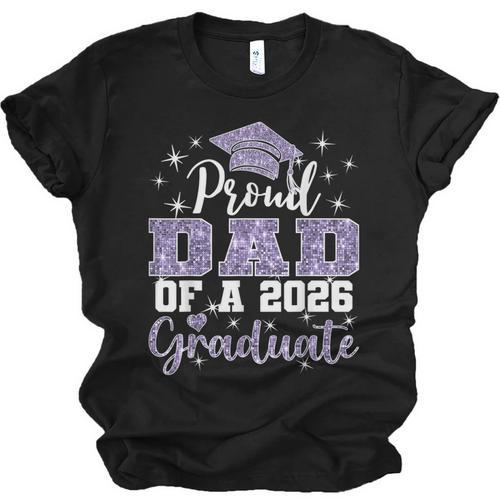 Super Proud Dad Of 2026 Graduate Senior Graduation Family Unisex Jersey T-Shirt - Best Gift Smart