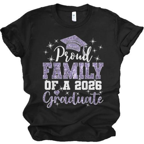 Super Proud Family Of 2026 Graduate Senior Graduation Family Unisex Jersey T-Shirt - Best Gift Smart