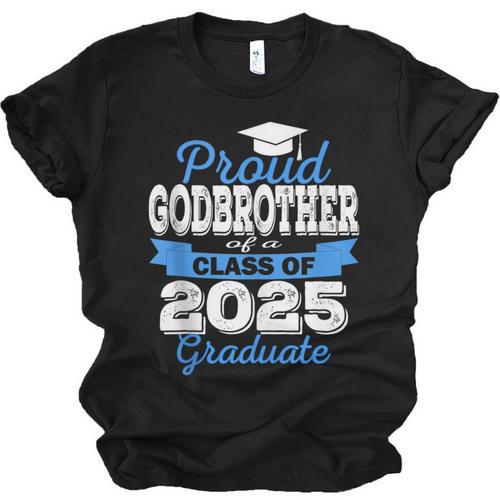 Super Proud Godbrother Of 2025 Graduate Graduation Family Unisex Jersey T-Shirt - Best Gift Smart
