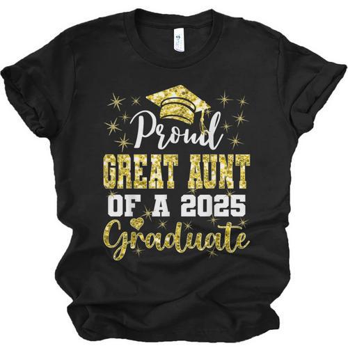 Super Proud Great Aunt Of 2025 Graduate Graduation Family Unisex Jersey T-Shirt - Best Gift Smart