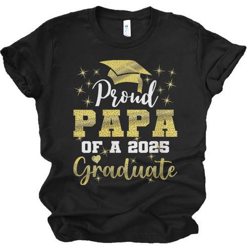 Super Proud Papa Of 2025 Graduate Senior Graduation Family Unisex Jersey T-Shirt - Best Gift Smart