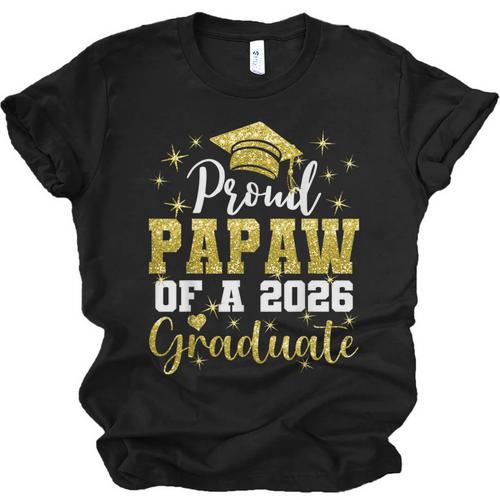 Super Proud Papaw Of 2026 Graduate Senior Graduation Family Unisex Jersey T-Shirt - Best Gift Smart