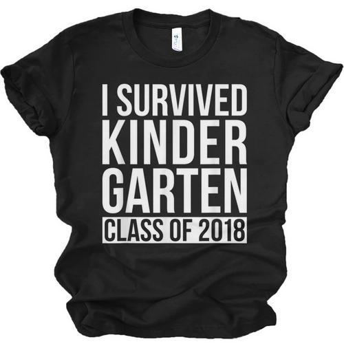 I Survived Kindergarten Class Of 2018 Graduation Shirt Unisex Jersey T-Shirt - Best Gift Smart