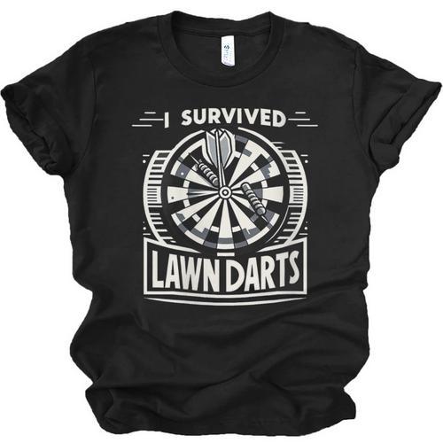 I Survived Lawn Darts Classic Yard Nostalgia Game Fun Unisex Jersey T-Shirt - Figerry