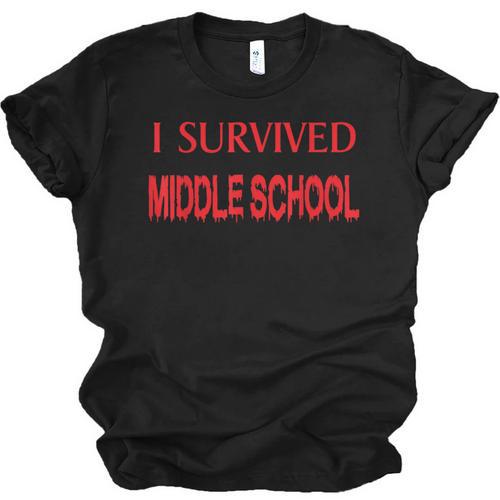 I Survived Middle School Graduation Shirt T-Shirt Unisex Jersey T-Shirt - Best Gift Smart