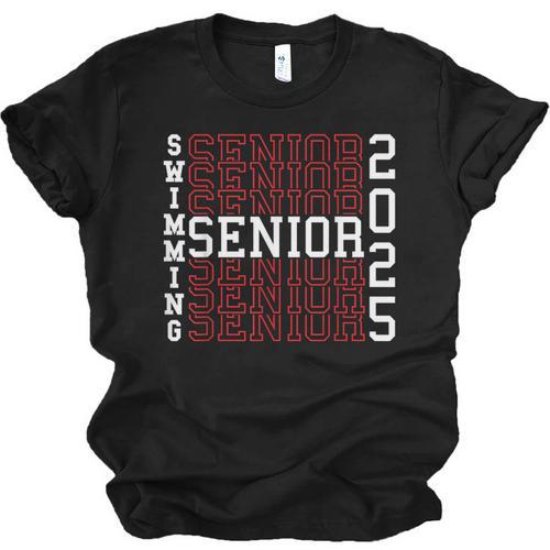 Swimming Senior Night Swimming Senior 2025 Graduation 40 Unisex Jersey T-Shirt - Best Gift Smart