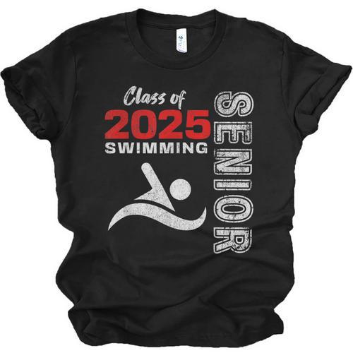 Swimming Team Senior Class Of 2025 Graduation 2025 Unisex Jersey T-Shirt - Best Gift Smart