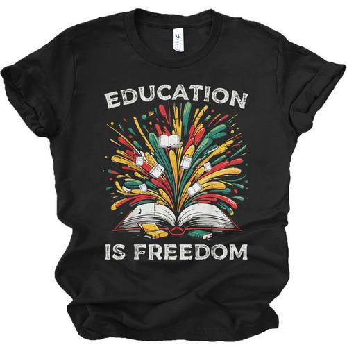 History Book Education Freedom Teacher Women Men Kids Unisex Jersey T-Shirt - Bookorys DE