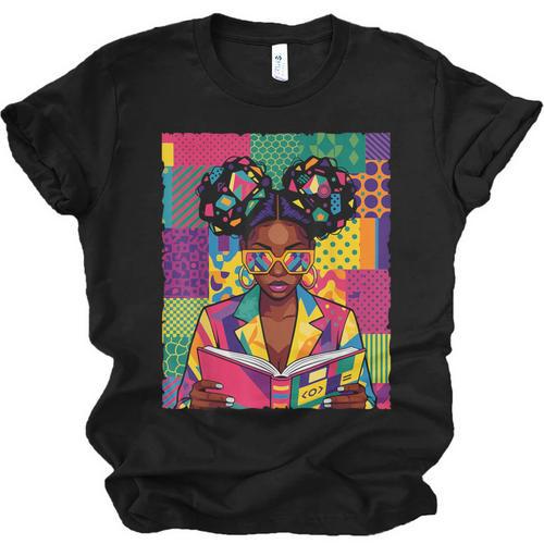 History Month Educated Black Women Girls Reading Book Unisex Jersey T-Shirt - Bookorys DE