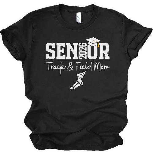 Track & Field Senior Mom Class Of 2026 Graduation 26 Unisex Jersey T-Shirt - Best Gift Smart