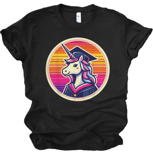 Unicorn University Graduation Graduating School Girl Cute Unisex Jersey T-Shirt - Best Gift Smart