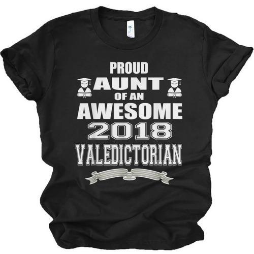 Valedictorian Scholar Aunt T Shirt Graduation Speech Unisex Jersey T-Shirt - Best Gift Smart