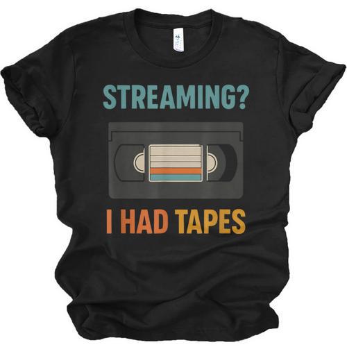 VHS Cassette Tape Retro 80s 90s Nostalgia Unisex Jersey T-Shirt - Figerry