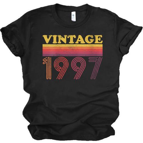 Vintage 1997 Retro Style 90's Born Nostalgia Vibes Birthday Unisex Jersey T-Shirt - Figerry