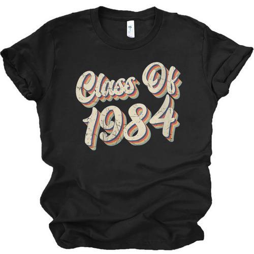 Vintage Class Of 1984 40th Reunion High School Graduation 84 Unisex Jersey T-Shirt - Best Gift Smart