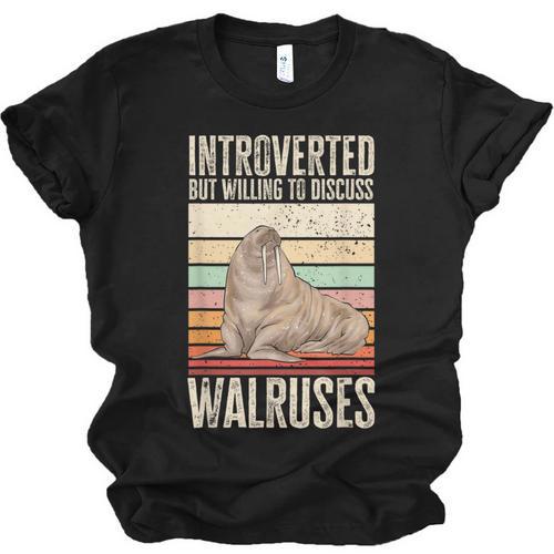 Walrus Lover Introvert Walrus Unisex Jersey T-Shirt - Raresse