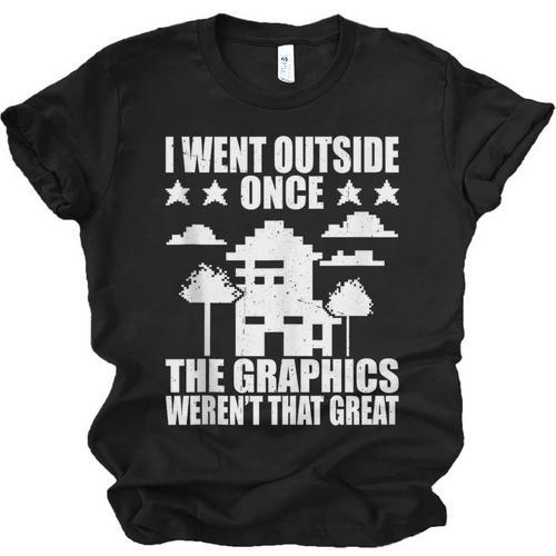 I Went Outside Once Introverts Joke Social Loner Unisex Jersey T-Shirt - Raresse
