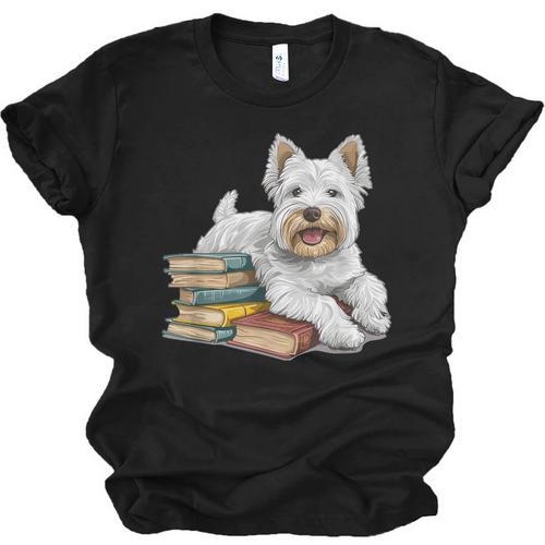 West Highland Terrier Books Dog Breed Westie For Men Women Kids Unisex Jersey T-Shirt - Bookorys