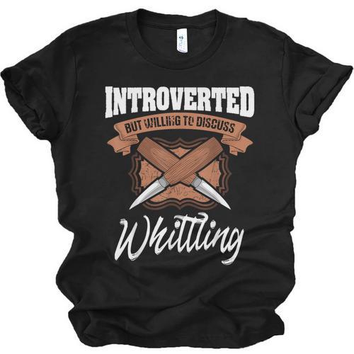 Whittling Hobby Woodcarve Introverted Wood Artist Whittler Unisex Jersey T-Shirt - Raresse