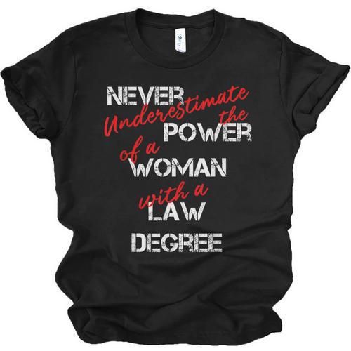 Woman Law Degree Graduation Diploma Party Unisex Jersey T-Shirt - Best Gift Smart