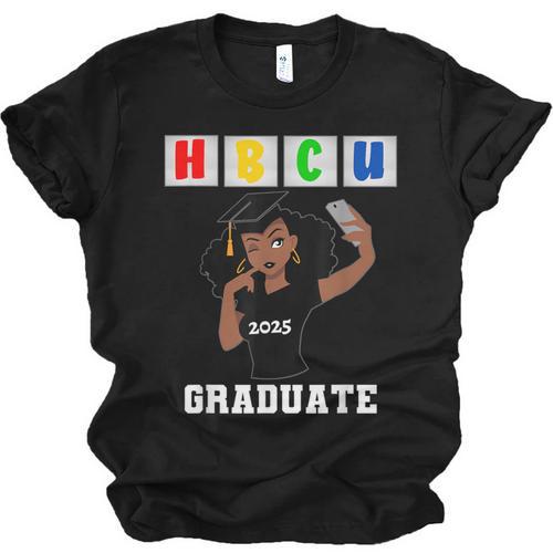 Women HBCU Grad 2025 College Graduation Apparel Unisex Jersey T-Shirt - Best Gift Smart