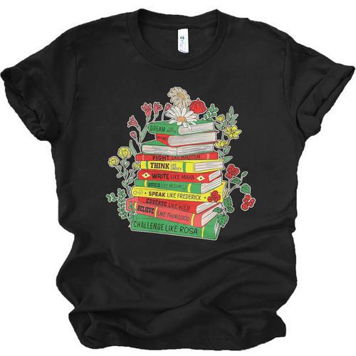 Women's History Month Black History Shirts Book Lover Teacher Unisex Jersey T-Shirt - Bookorys