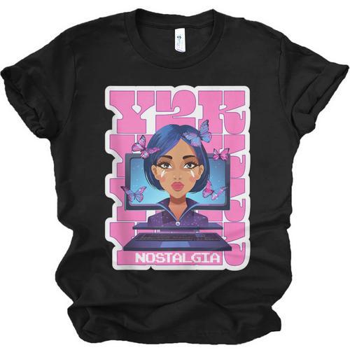 Y2K Nostalgia Retro Aesthetic Trendy Vintage Unisex Jersey T-Shirt - Figerry