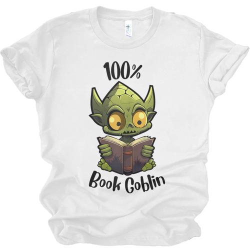 100 Book Goblin Cute Book Reader And Library Lover Unisex Jersey T-Shirt - Bookorys