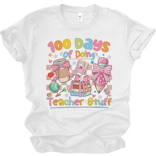 100th Day Of School Teacher 100 Days Coffee Books Unisex Jersey T-Shirt - Bookorys UK