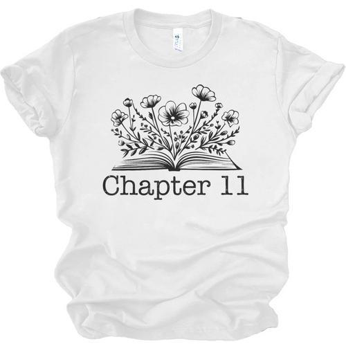 11th Birthday Girl Chapter 11 Reading Book Lover 11 Year Old Unisex Jersey T-Shirt - Bookorys