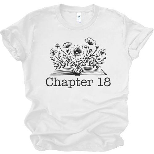 18th Birthday Chapter 18 Reading Book Lover 18 Year Old Unisex Jersey T-Shirt - Bookorys
