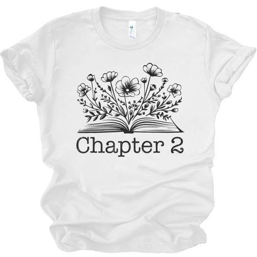 2nd Birthday Girl Chapter 2 Reading Book Lover 2 Year Old Unisex Jersey T-Shirt - Bookorys