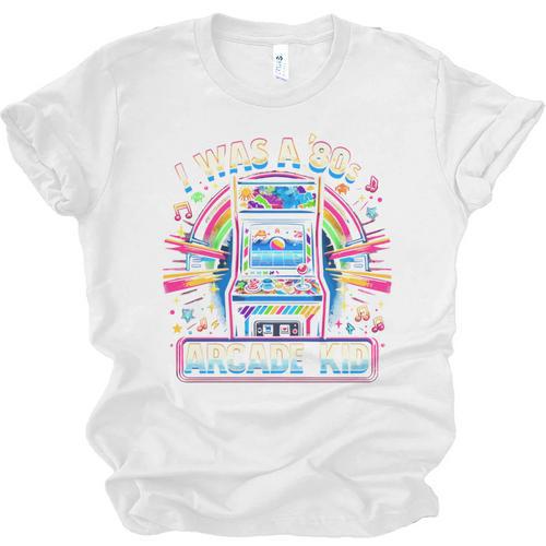 80s Arcade Kid Vintage Gamer Nostalgia Unisex Jersey T-Shirt - Figerry