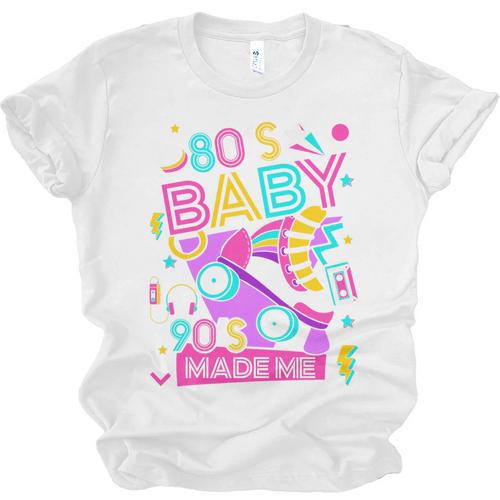 80's Baby 90's Made Me 1980s 1990s Nostalgia Retro Party Premium Tri-Blend Unisex Jersey T-Shirt - Figerry