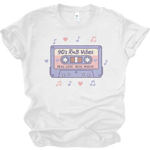 90s RNB Vibes Cassette – Retro Music Nostalgia RNB Cassette Premium Tri-Blend Unisex Jersey T-Shirt - Figerry