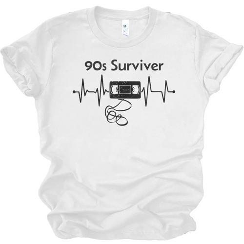 90s Survivor Retro Nostalgia Vintage Throwback Unisex Jersey T-Shirt - Figerry