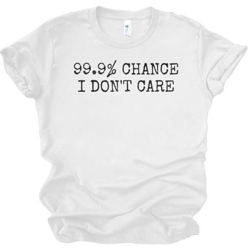 99 Chance I Don’t Care Antisocial Introvert Sarcastic Unisex Jersey T-Shirt - Raresse