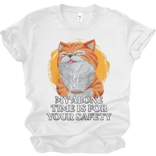 My Alone Time Is For Your Safety Coffee Lover Introvert Raglan Baseball Tee Unisex Jersey T-Shirt - Raresse