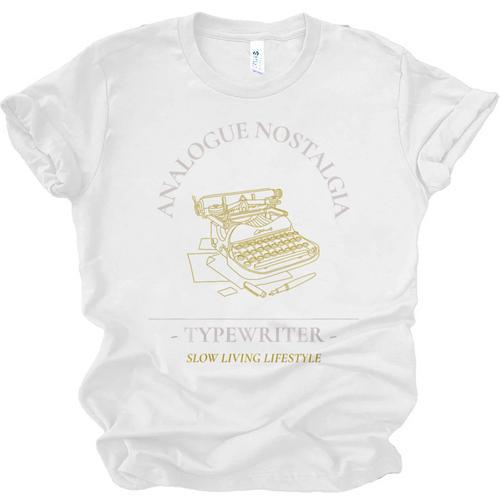 Analogue Nostalgia Typewriter Graphic Premium Tri-Blend Unisex Jersey T-Shirt - Figerry