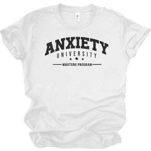 Anxiety University Anxious Antisocial Introvert Unisex Jersey T-Shirt - Raresse