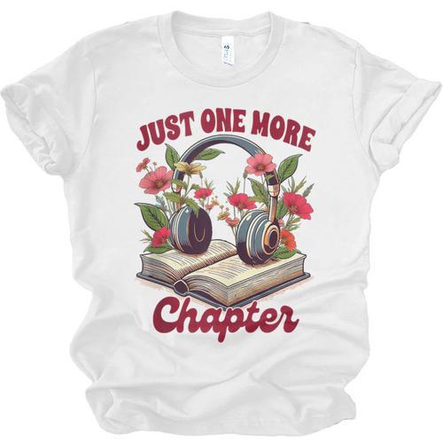 Audiobook Lover Bookish Headphones Just One More Chapter Unisex Jersey T-Shirt - Bookorys DE