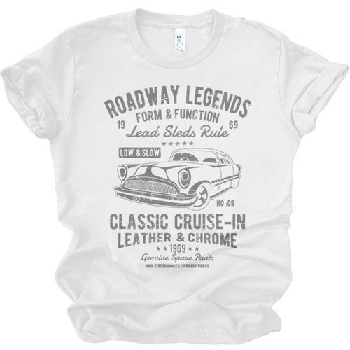 Automotive Nostalgia Classic Car Cruise-In Distressed Premium Tri-Blend Unisex Jersey T-Shirt - Figerry