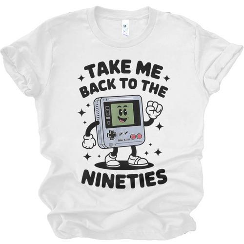 Take Me Back To The Nineties 90's Retro Gamer Nostalgia Unisex Jersey T-Shirt - Figerry