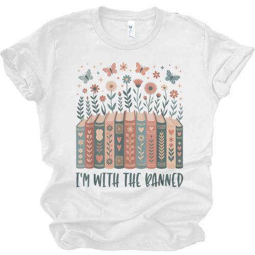 Im With The Banned Book Readers Librarian Read Banned Books Unisex Jersey T-Shirt - Bookorys
