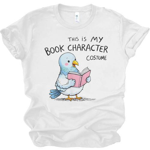 This Is My Book Character Costume I Pigeon Reading Tee Unisex Jersey T-Shirt - Bookorys
