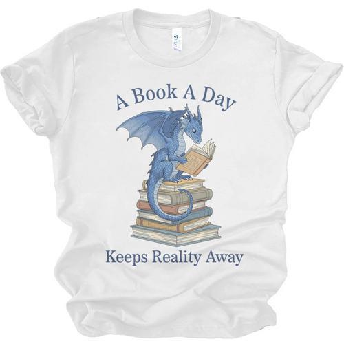 A Book A Day Keeps Reality Away Premium Tri-Blend Unisex Jersey T-Shirt - Bookorys DE