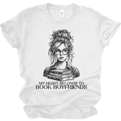 Book Lover Bent Over a Book Unisex Jersey T-Shirt - Bookorys DE