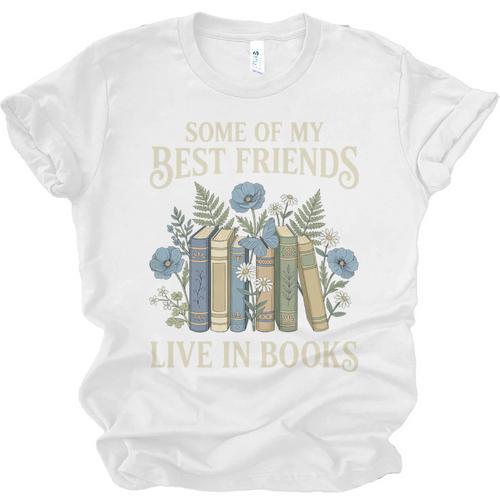 Book Lover Vintage Botanical Friends Premium Tri-Blend Unisex Jersey T-Shirt - Bookorys
